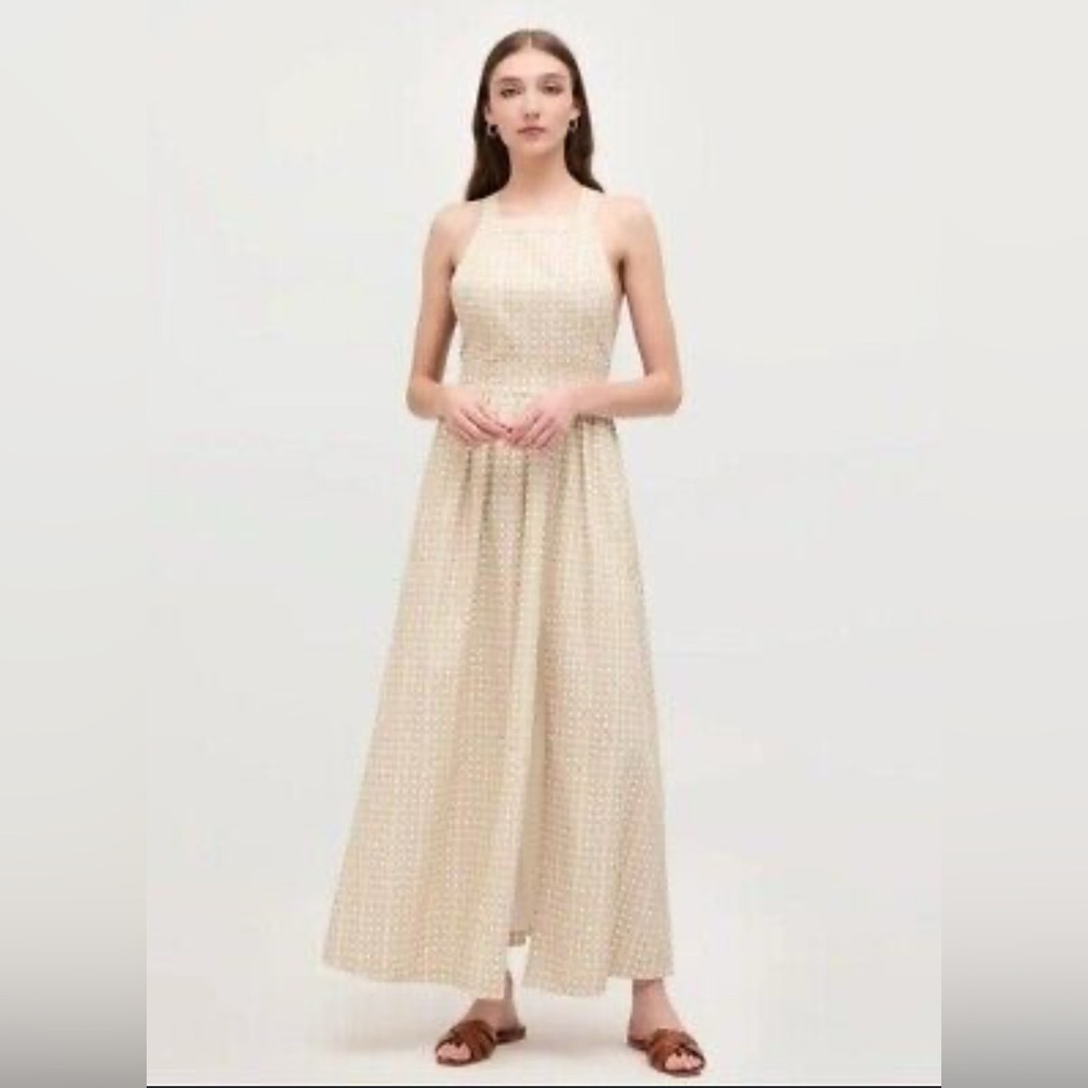 Hill House Addie Dress Sand Basketweave Print. A Line Maxi - Size L